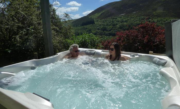 Enjoy stunning views during the day from your secluded hot tub or spend a magical evening under the stars.